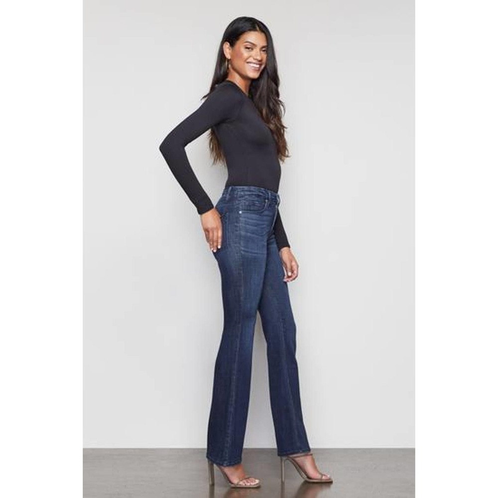 Good American Flare High Rise Dark Wash Jean Sz 26